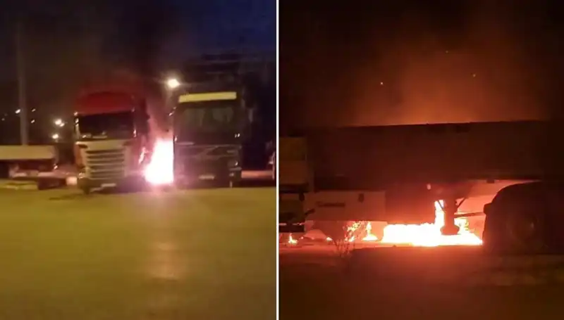 Tırlar Parkta Yangına Maruz Kaldı: Olayın Ayrıntıları