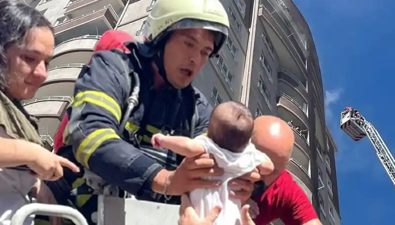 Kayseri’de Korkutan Yangın! 14 Katlı Bina Alev Alev Yandı