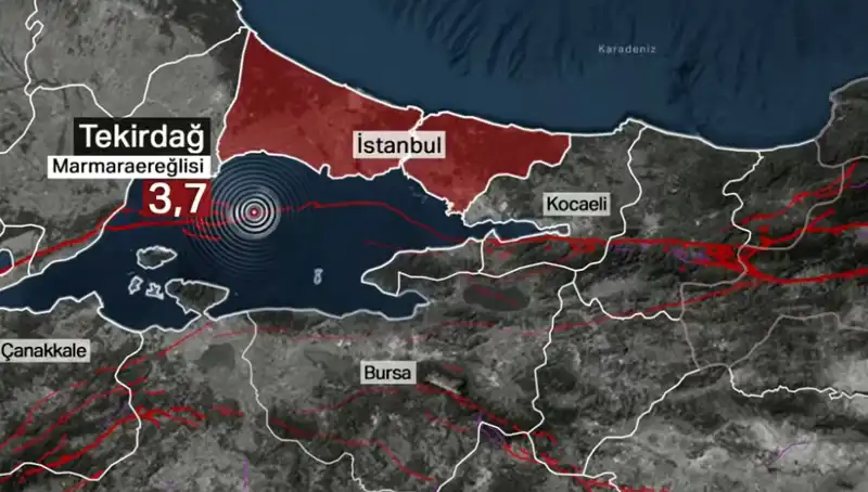 Marmara Denizi'nde 3,7 Büyüklüğünde Deprem: Halkta Panik ve Endişe