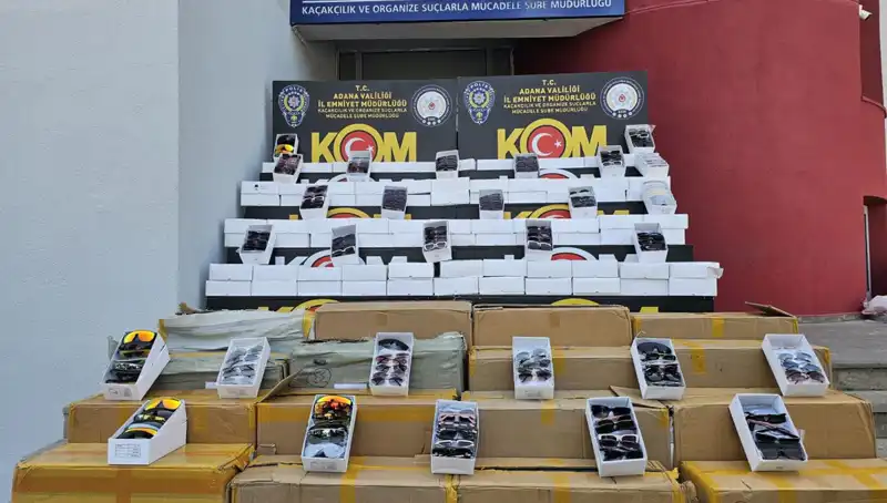 Adana’da 12 Bin Kaçak Güneş Gözlüğü Operasyonu: Kaçakçılara Geçit Yok!