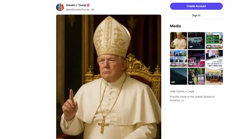 Trump, Papa İle Olan Etkileşimiyle Gündemde: Kendi Fotoğrafını Paylaştı